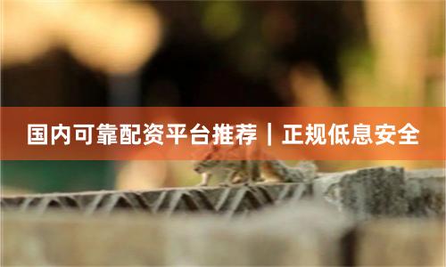 国内可靠配资平台推荐｜正规低息安全