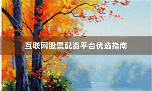互联网股票配资平台优选指南